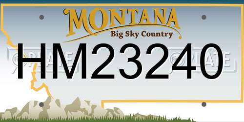 HM23240 Montana License Plate