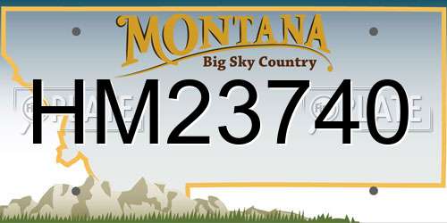 HM23740 Montana License Plate