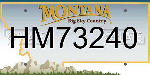 HM73240 Montana License Plate