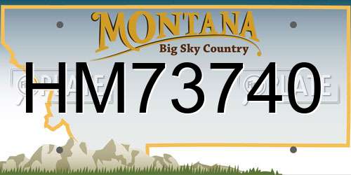 HM73740 Montana License Plate