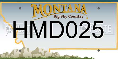 HMD025 Montana License Plate