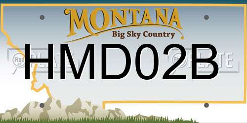 HMD02B Montana License Plate