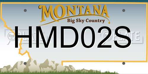 HMD02S Montana License Plate