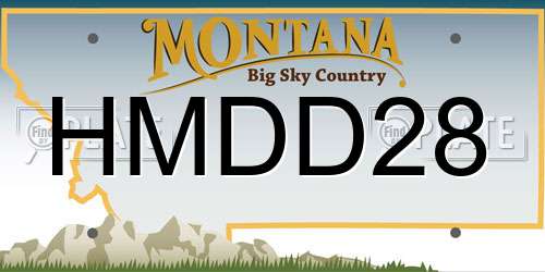 HMDD28 Montana License Plate