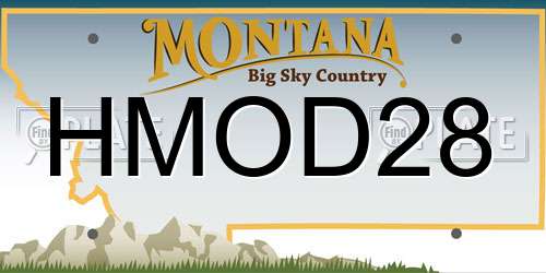 HMOD28 Montana License Plate
