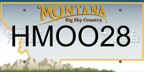 HMOO28 Montana License Plate