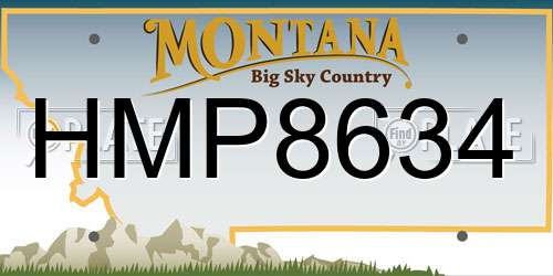 HMP8634 Montana License Plate