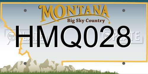HMQ028 Montana License Plate