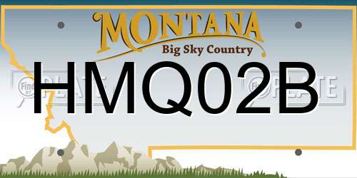 HMQ02B Montana License Plate