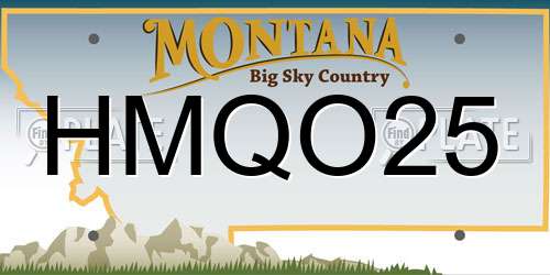 HMQO25 Montana License Plate