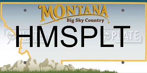 HMSPLT Montana License Plate