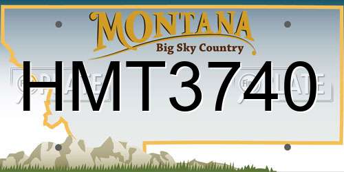 HMT3740 Montana License Plate
