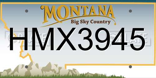 HMX3945 Montana License Plate