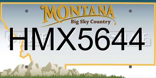 HMX5644 Montana License Plate