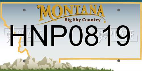 HNP0819 Montana License Plate