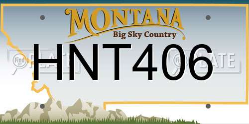 HNT406 Montana License Plate