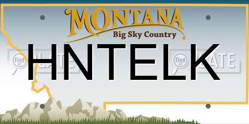 HNTELK Montana License Plate