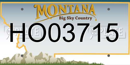 HO03715 Montana License Plate