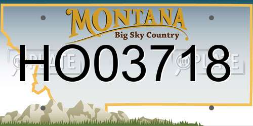HO03718 Montana License Plate