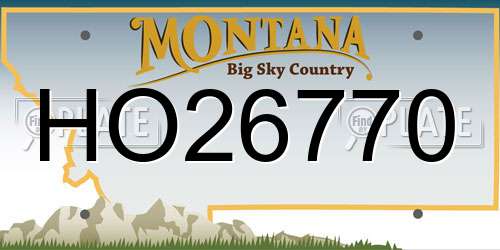 HO26770 Montana License Plate
