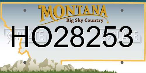 HO28253 Montana License Plate