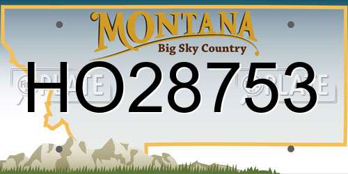 HO28753 Montana License Plate