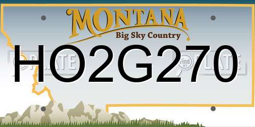 HO2G270 Montana License Plate