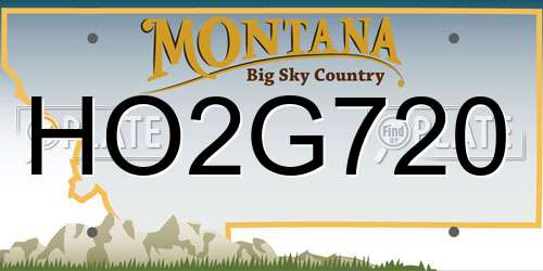 HO2G720 Montana License Plate