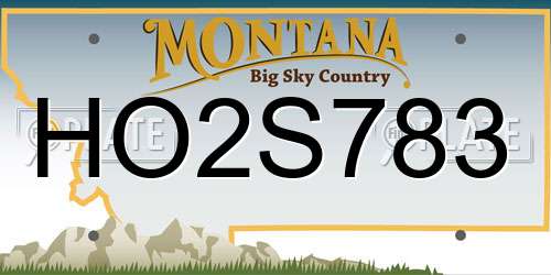 HO2S783 Montana License Plate