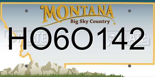 HO6O142 Montana License Plate