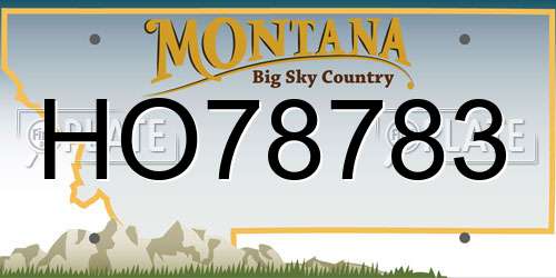 HO78783 Montana License Plate