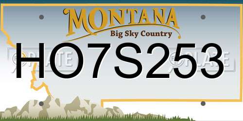 HO7S253 Montana License Plate