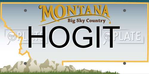 HOGIT Montana License Plate