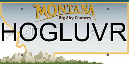 HOGLUVR Montana License Plate