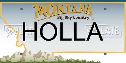 HOLLA Montana License Plate