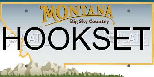 HOOKSET Montana License Plate