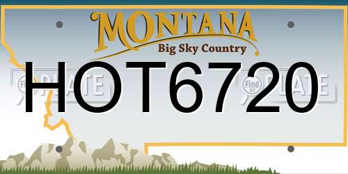 HOT6720 Montana License Plate