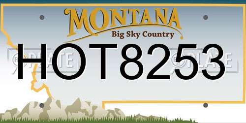 HOT8253 Montana License Plate