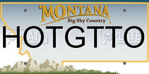 HOTGTTO Montana License Plate