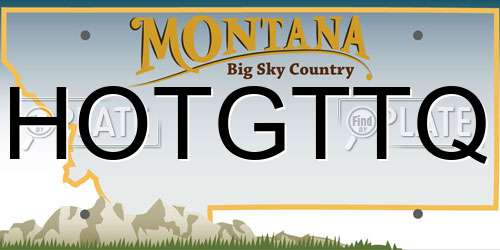 HOTGTTQ Montana License Plate