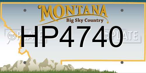 HP4740 Montana License Plate