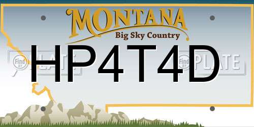 HP4T4D Montana License Plate