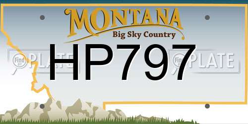 HP797 Montana License Plate