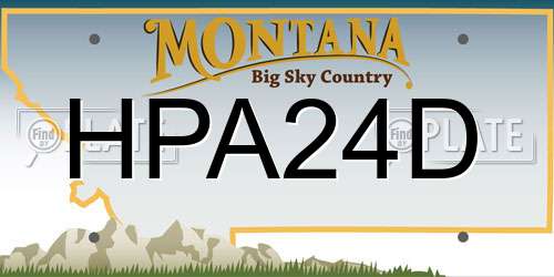 HPA24D Montana License Plate