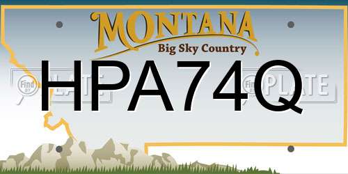HPA74Q Montana License Plate