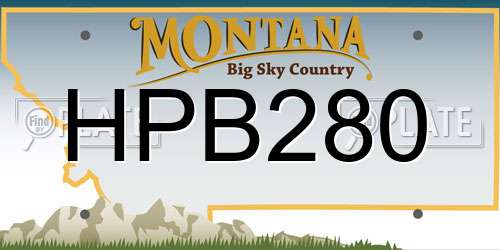 HPB280 Montana License Plate