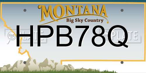HPB78Q Montana License Plate