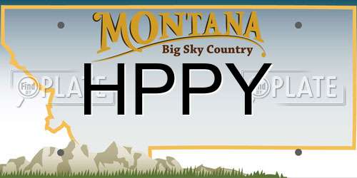 HPPY Montana License Plate