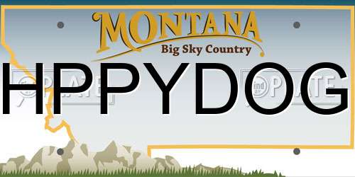 HPPYDOG Montana License Plate