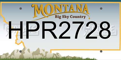 HPR2728 Montana License Plate